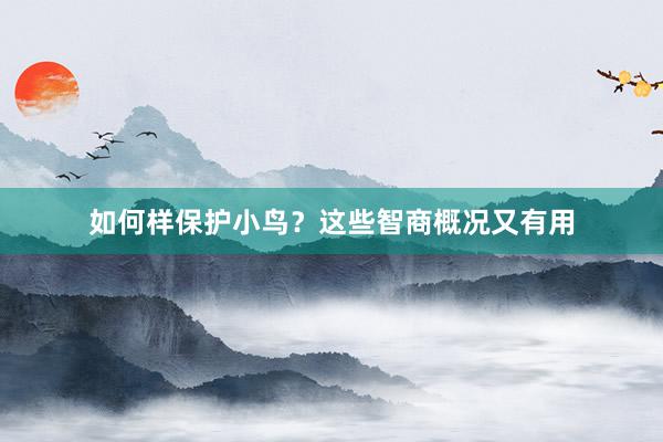 如何样保护小鸟？这些智商概况又有用